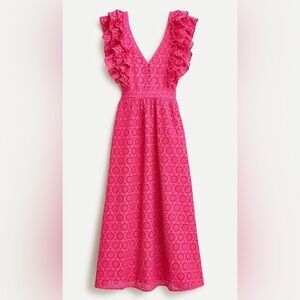 J. Crew Ruffle-sleeve Maxi Dress. Size 2. NWOT